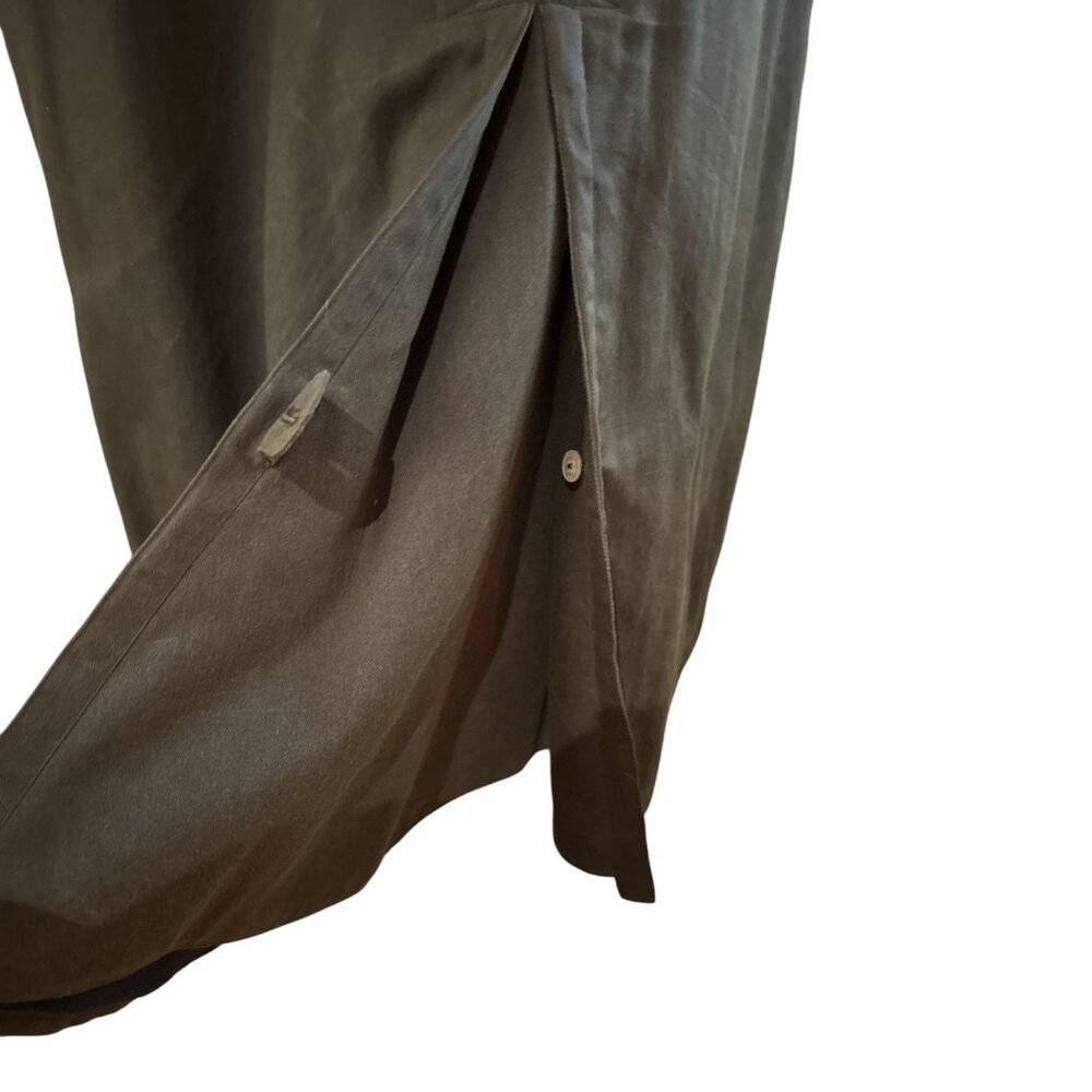 Vintage Holland & Holland Trench Coat XXL Made in France Olive Drab Wool Lined - Picture 14 of 16